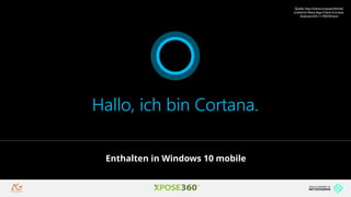 Hands on SEO in Zeiten der Sprachsuche
Quelle: http://www.computerbild.de/
artikel/cb-News-App-Check-Cortana-
Android-iOS-11195534.html
Enthalten in Windows 10 mobile
…………………………………………………………………………………………………………………………………………………………………………………………………………
 