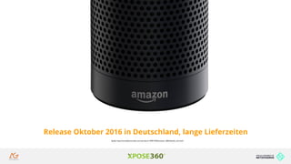 Hands on SEO in Zeiten der Sprachsuche
Quelle: http://www.computerbild.de/
artikel/cb-News-App-Check-Cortana-
Android-iOS-11195534.html
Release Oktober 2016 in Deutschland, lange Lieferzeiten
Quelle: https://www.bhphotovideo.com/c/product/1187819-REG/amazon_b00x4whp5e_echo.html
 
