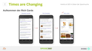 Hands on SEO in Zeiten der Sprachsuche
Aufkommen der Rich Cards
Times are Changing
 