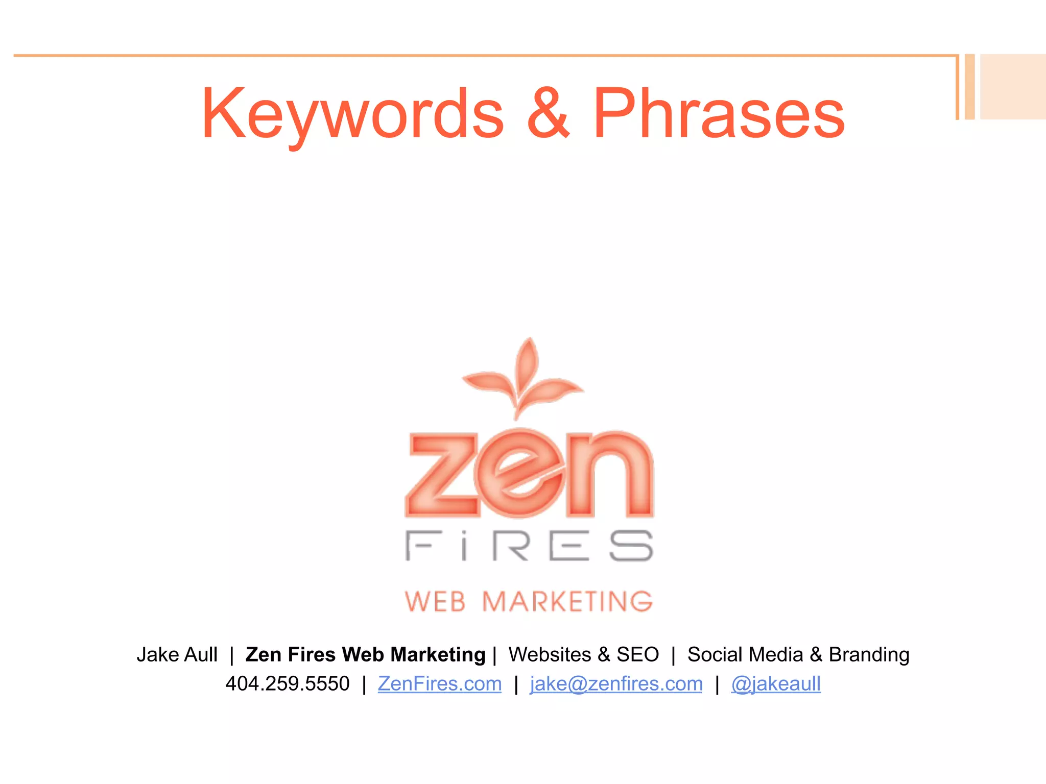 Hands-On Keyword Research,
SEO Strategy & Content Plans
! TOC:
1.  Keywords & keyword phrases; The long & short tail of it all
2.  It's not just about your brand name, & it's not just "software."
3.  The best tools for keyword research
4.  Hands-on keyword research
5.  Fitting keywords to your marketing objectives & positioning
6.  SEO strategy: What can you do, what can't you?
7.  Using Google Search Console (webmaster tools)
8.  Creating a sitemap.xml file
9.  Canonicalization
10.  What is SEO blogging & should I do it?
11.  Content is king: Your overall digital content for SEO
12.  Specifying your digital content assets
13.  Content plan tactics, themes & schedules
14.  Writing your keyword-based content plan
 