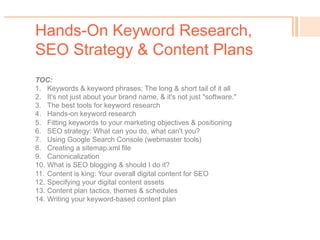 Search Engine Optimization for Your
Website or Blog
Find the following presentation & others
referenced here on www.slideshare.net/jakeaull
Jake Aull has written WordPress SEO
Success for Pearson Prentice-Hall – their first
book of its kind (http://bit.ly/1fxIQzu). He has
also been GSU’s first Social Media Marketing
and SEO course writer and instructor since
2010, directing students to create new social
channels driving measurable traffic to major
brands. He was a reviewer of, and wrote the
instructor’s manual for, Pearson-Prentice Hall’s
first social media marketing text book.
 