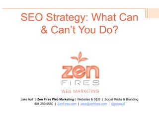 Marketing Strategy Questions
! Now… Get your mind OFF your company.
! Using what you’ve identified about your primary online target:
! What words would they search for?
! (&/or ask your friends, customers, etc.)
! Now create a list and use that as a starting point to do your
keyword research based on.
 