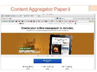 Content Aggregator Paper.li
 