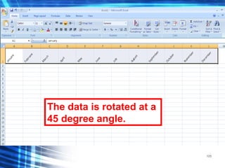 105
The data is rotated at a
45 degree angle.
 