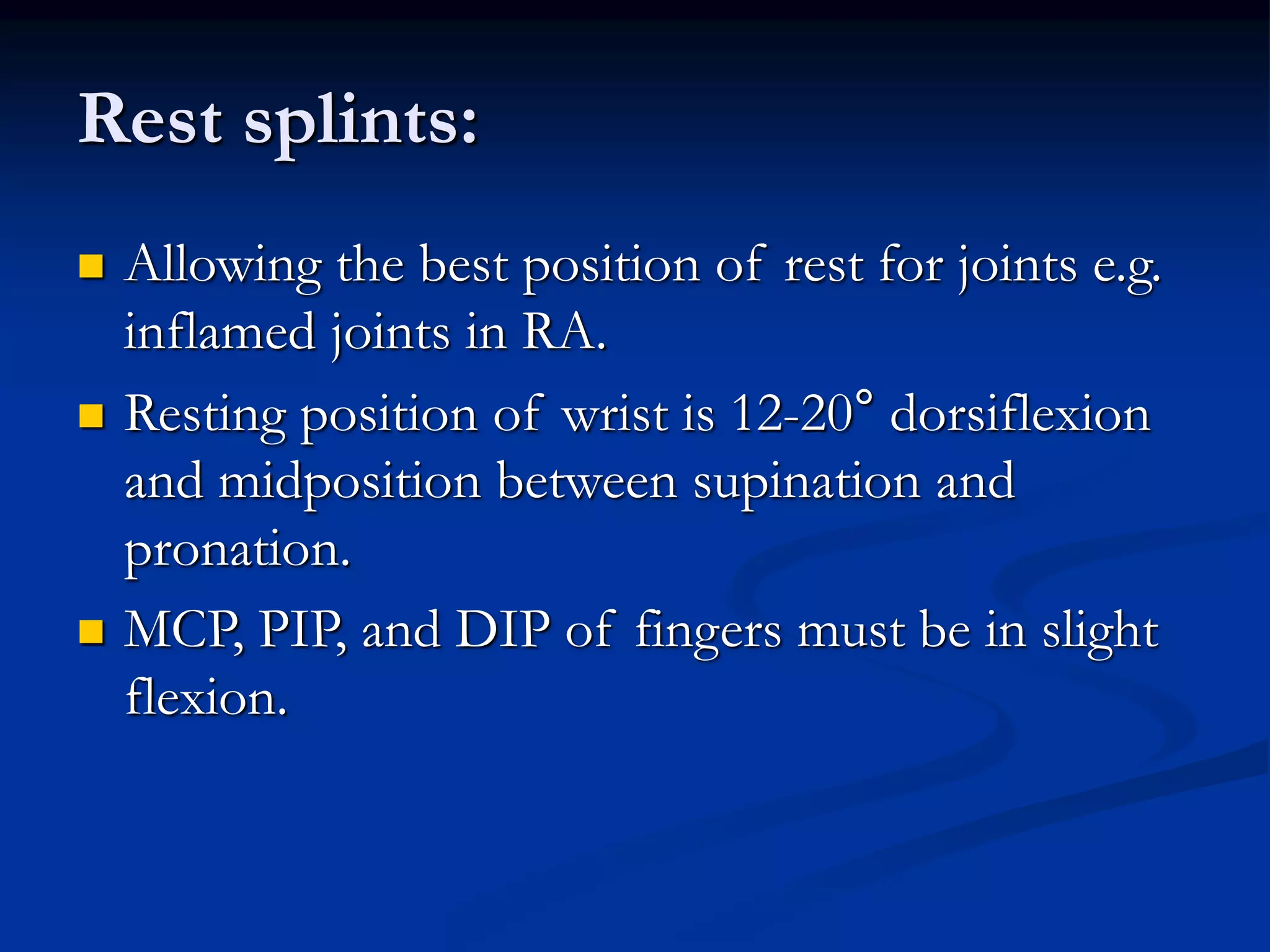 Hand splints | PPT