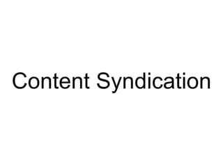 Content Syndication 