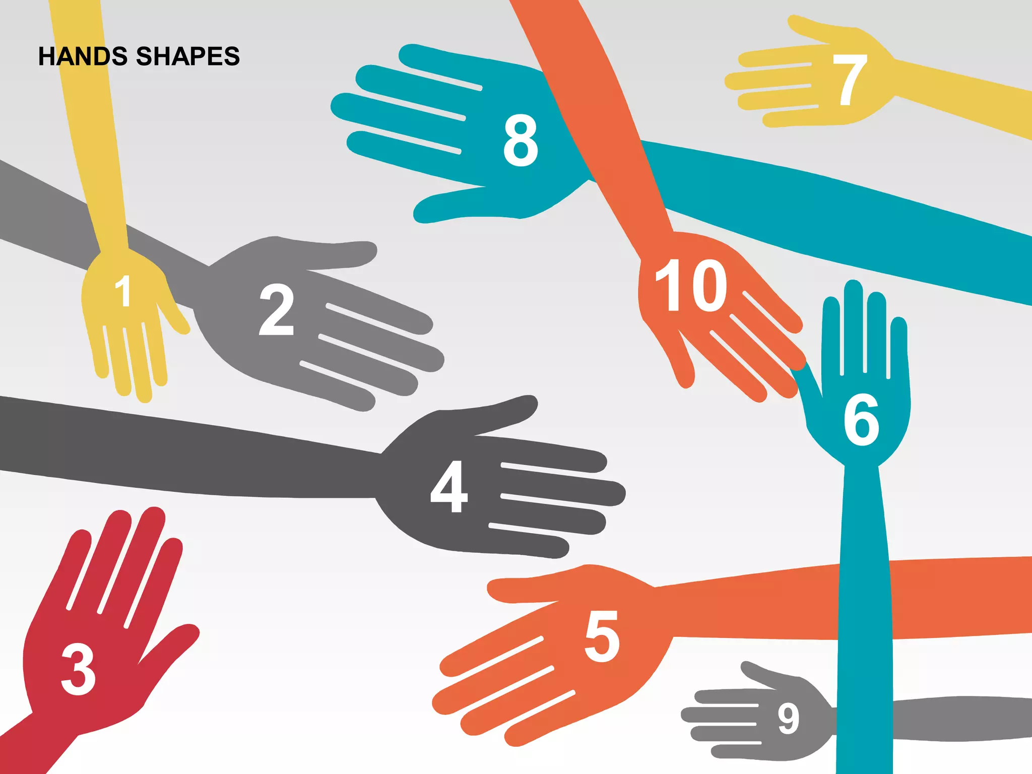 2
4
3 5
6
7
1
8
9
10
HANDS SHAPES
 