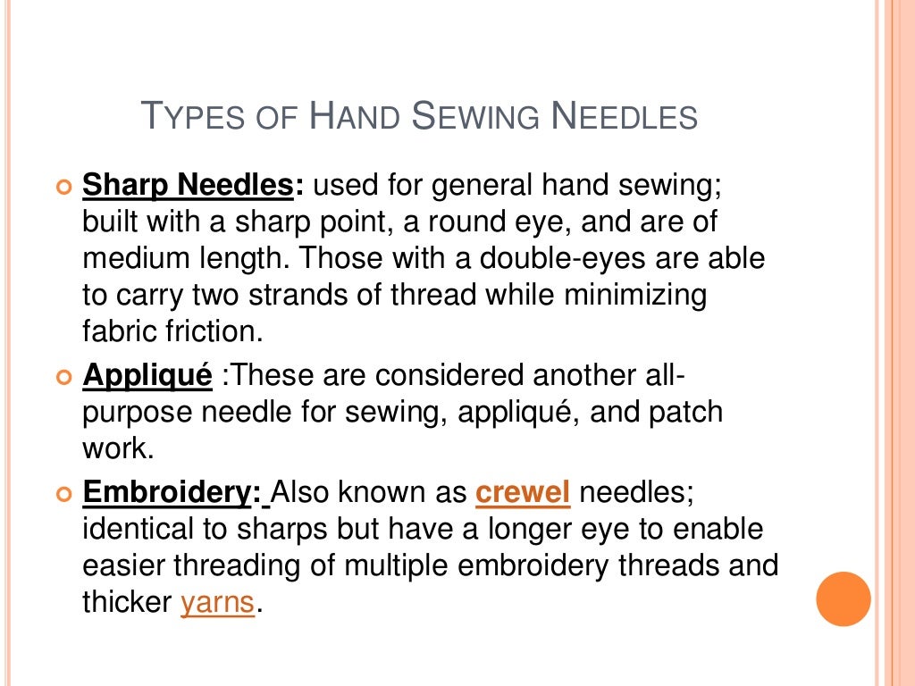 Hand Sewing Needles