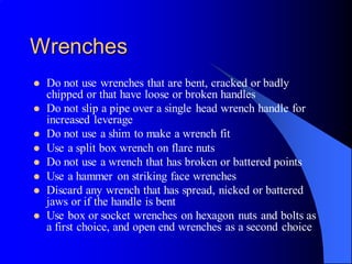 Hand Tool health Safety and environment. | PDF