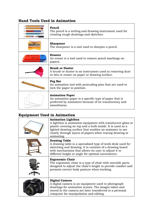 hand-tools-and-equipments-used-in-animation-pdf