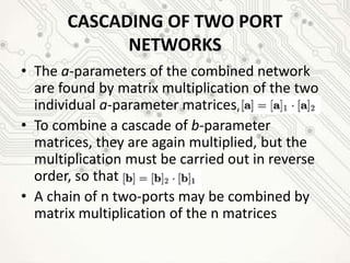 conversion of parameters, H and T and interconnection | PPTX