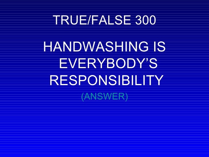 Handwashing Jeopardy Game