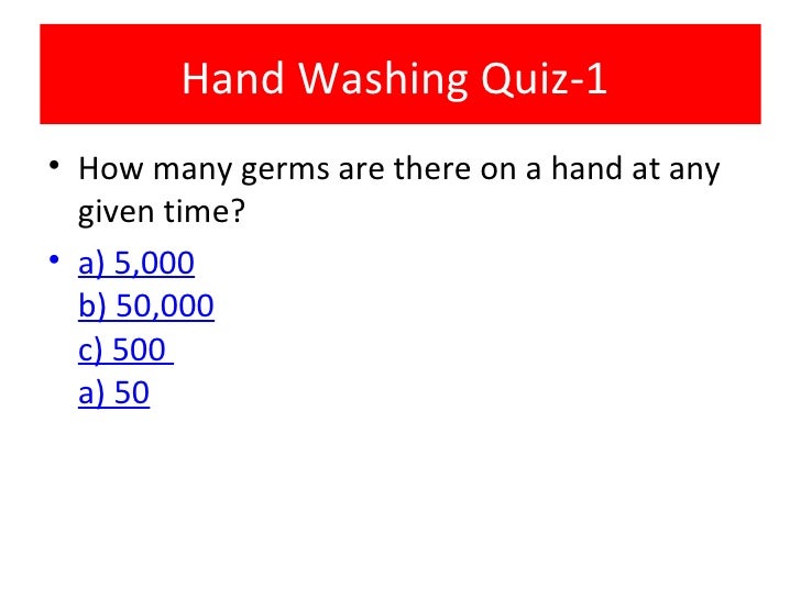 Hand washing