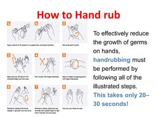 Alcohol Hand Rubs
• Require less time
• Can be strategically placed
• Readily accessible
• Multiple sites
• All patient ca...