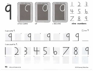 Letters and Numbers Penmanship Exercises | PDF