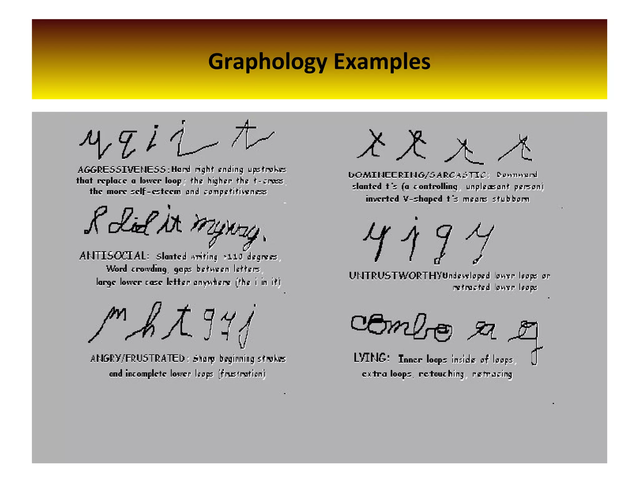 Graphology Examples
 