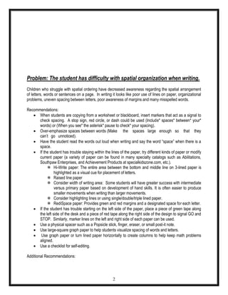Handwriting intervention strategies | PDF