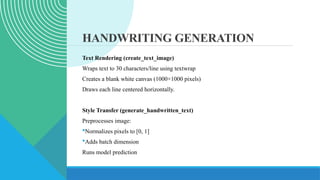 Handwriting transform modeling for text generation | PPTX