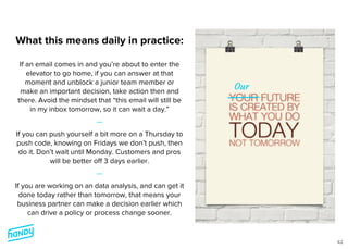 survival today—not tomorrow.
Our