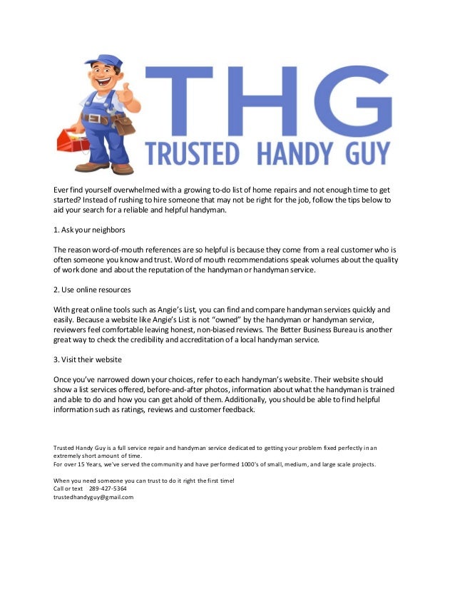 handyman another word for handy man