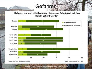 Michael Lange – Medienkompetenz im Netz - 10.11.2010
Gefahren
 