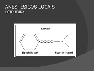 ANESTÉSICOS LOCAIS ESTRUTURA 