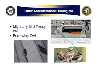 Other Considerations: Biological




• Migratory Bird Treaty
  Act
• Burrowing Owl




                          13
 