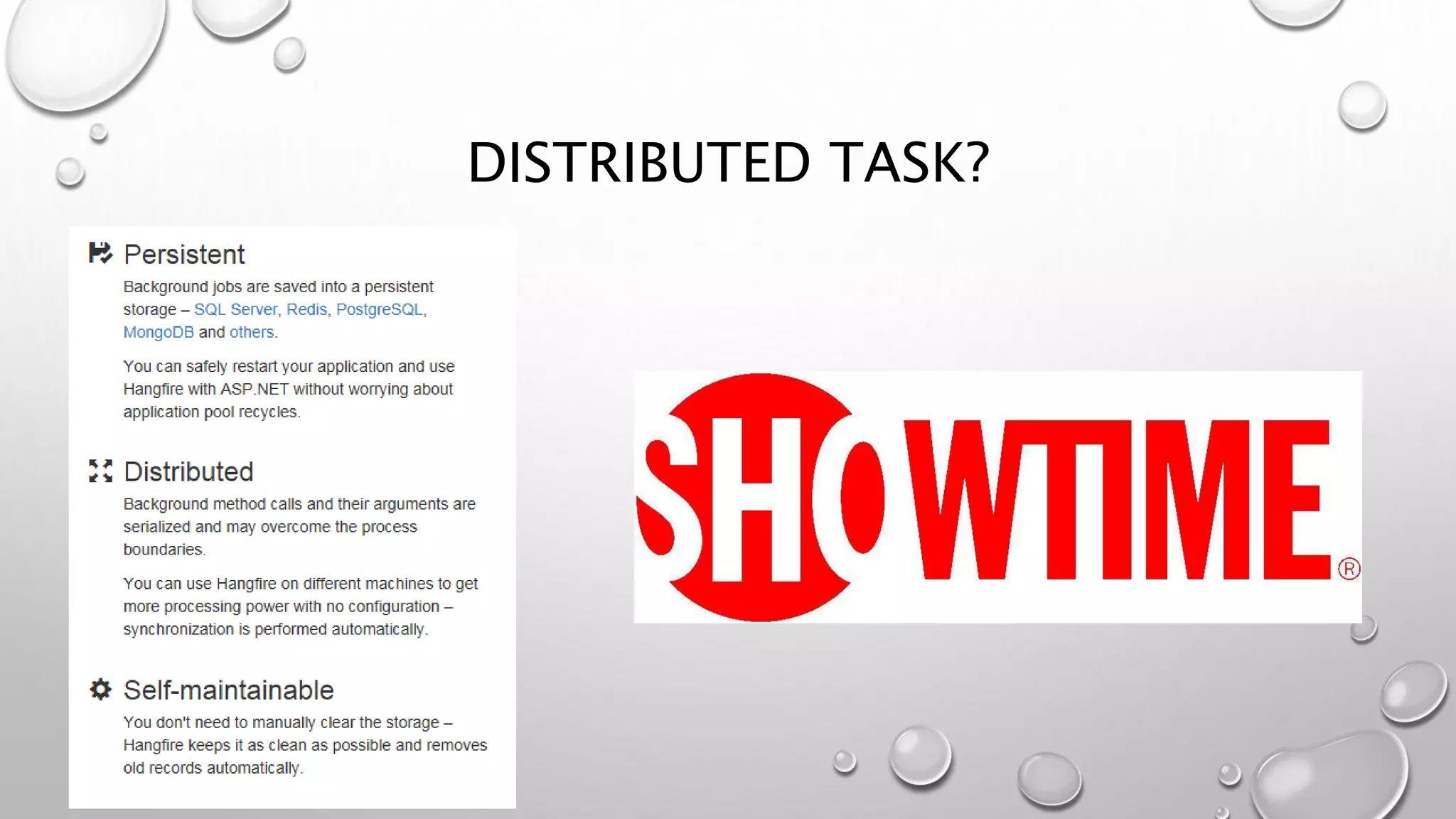 DISTRIBUTED TASK?
 