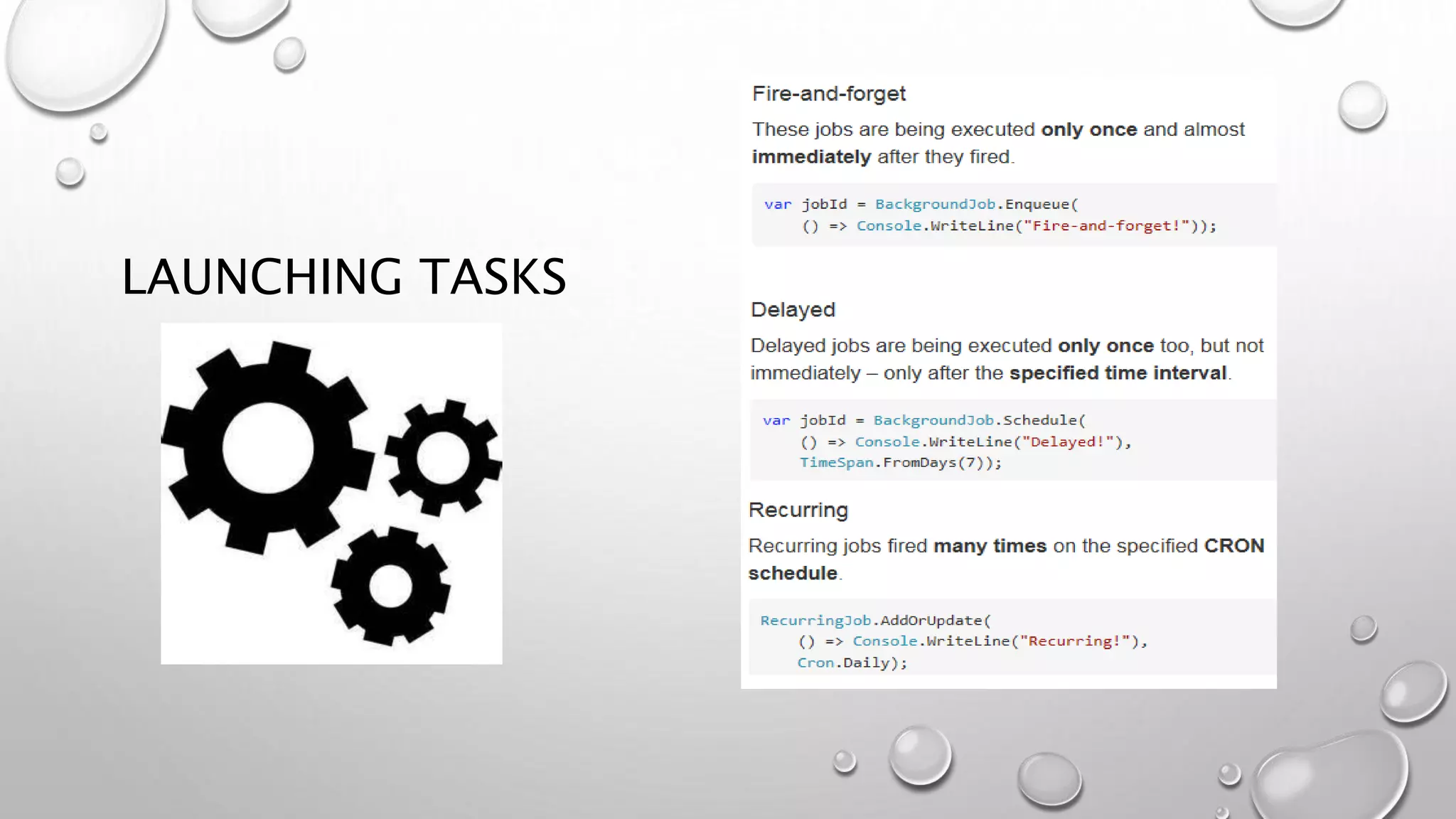 LAUNCHING TASKS
 