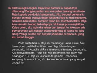 MemilikisasaranpenyampaianinformasisecaratepattentangsuatuperistiwadengantujuanmemperluaspengetahuanorangtentangkisahseseorangKlimaksNota-nota teks naratifPermulaanPenutup