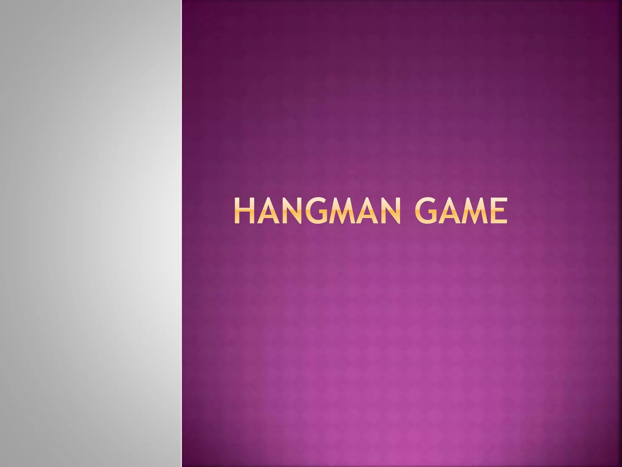 Hangman game | PPTX
