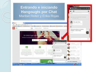 Entrando e iniciando
Hangougts por Chat
Maribel Reiter y Erika Rojas
 