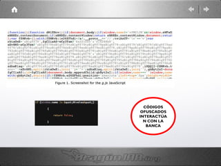 CÓDIGOS
OFUSCADOS
INTERACTÚA
N CON LA
BANCA

 