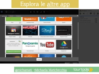 Esplora le altre app 
Comment Traker consente di 
guardare e condividere i 
commenti di un post Google+ o 
di un video YouTube 
@michamati +Michaela Matichecchia 
 