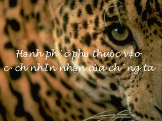 Hạnh phúc phụ thuộc vào  cách nhìn nhận của chúng ta . 