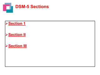 DSM-5 Sections

Section 1
Section II
Section III

 