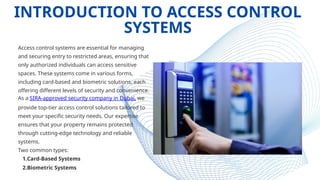 Access Control Systems: Card-Based vs Biometric , what's best of your ...