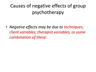 Hanipsych, hazards of group therapy