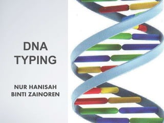 DNA
TYPING
NUR HANISAH
BINTI ZAINOREN
 