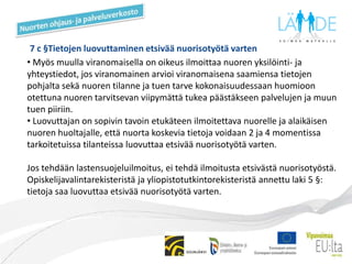  kyselyillä (nuorisotoimet, järjestöt)