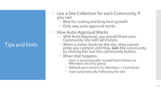 Exploring the SharePoint 2013 Community Site Template