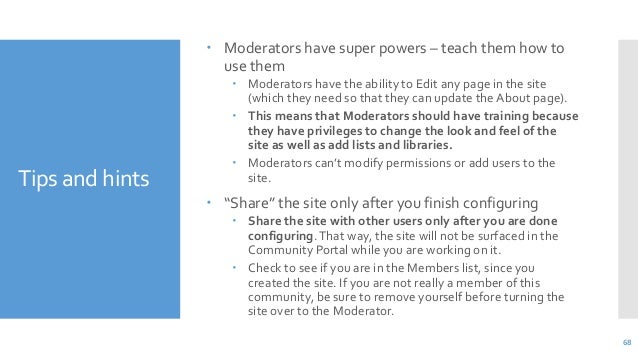 exploring the sharepoint 2013 community site template