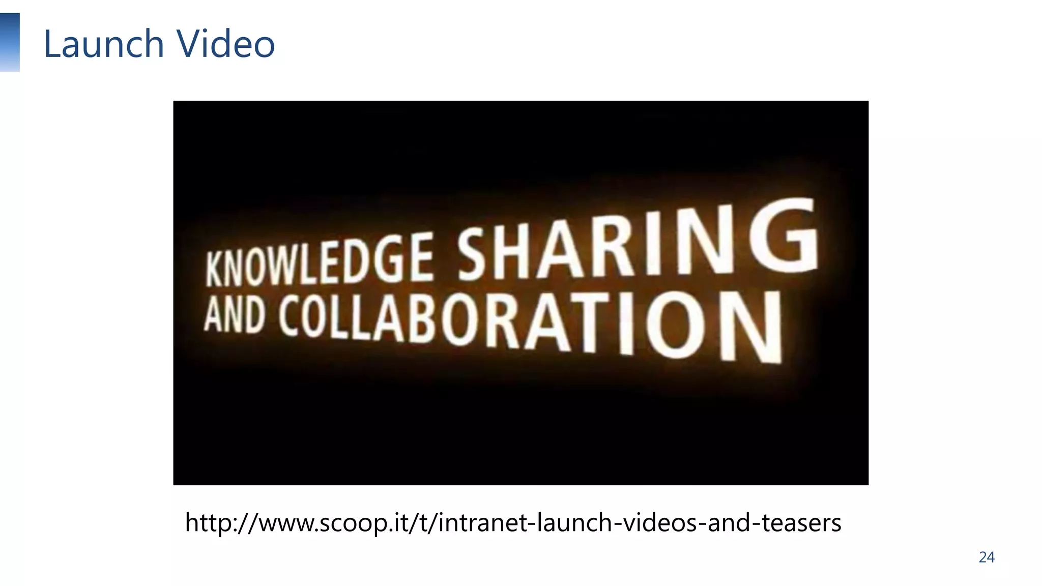 Launch Video

http://www.scoop.it/t/intranet-launch-videos-and-teasers
24

 