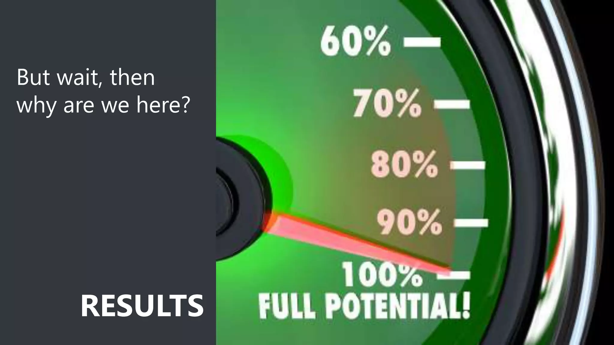 But wait, then
why are we here?

RESULTS

4

 