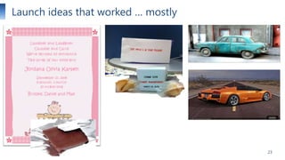 Launch ideas that worked … mostly

23

 