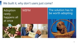 We built it, why don’t users just come?

6

 