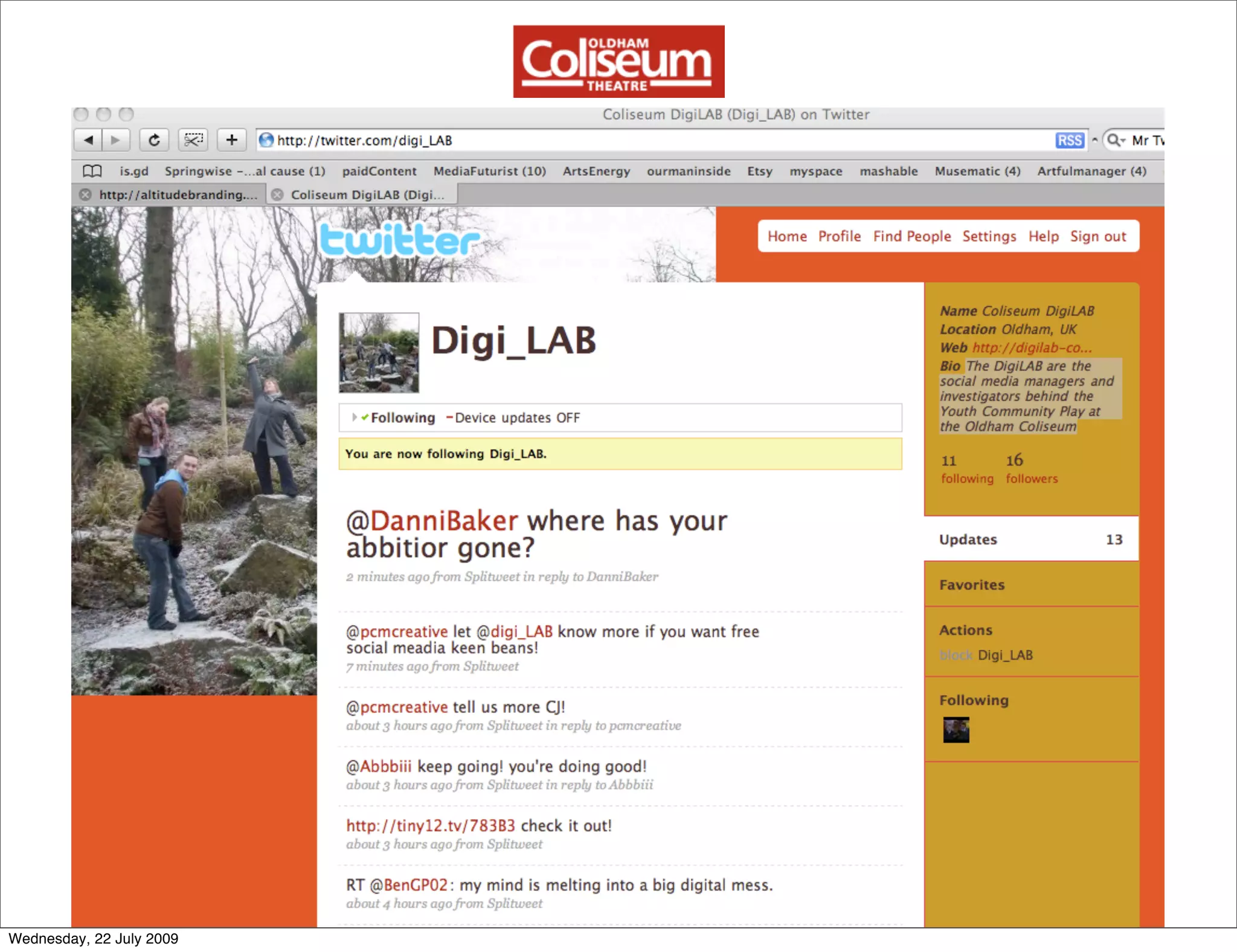 Wednesday, 22 July 2009
 