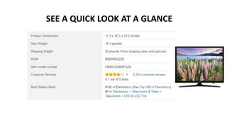 SEE A QUICK LOOK AT A GLANCE
 