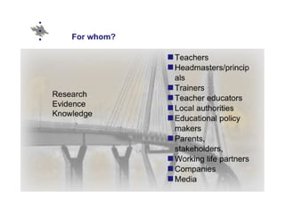 Research-based teacher education Slide 15