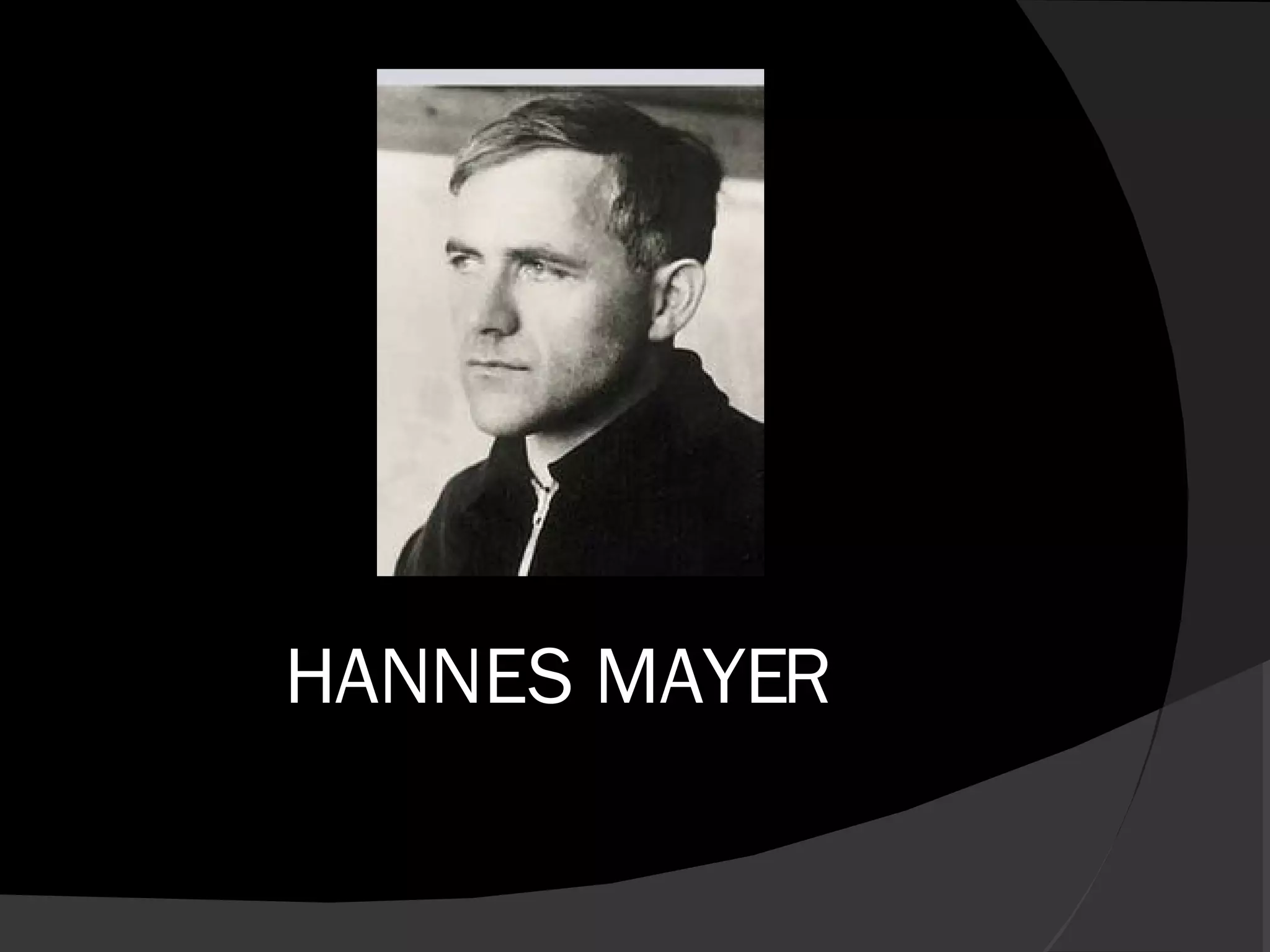 HANNES MAYER
